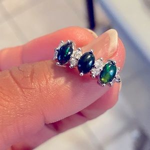 Black Opal Ring, Ethiopian Opal Ring,